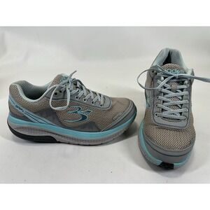 Gravity Defyer G-DEFY Mighty Walk Women's Ortho Walking Shoes Size 10 Gray Blue